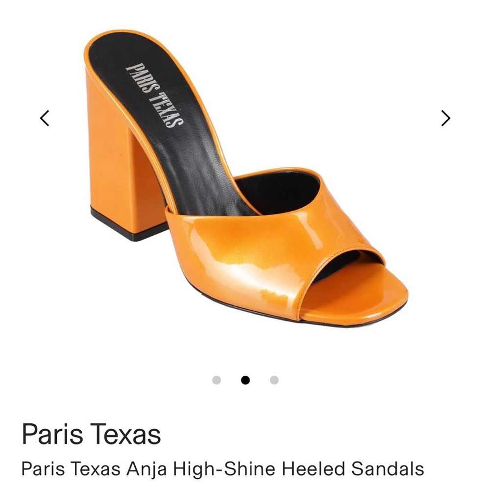PARIS TEXAS Anja High - Shine Leather in Orange.